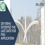 Dr YSRHU Extented The Last Date For PhD Application